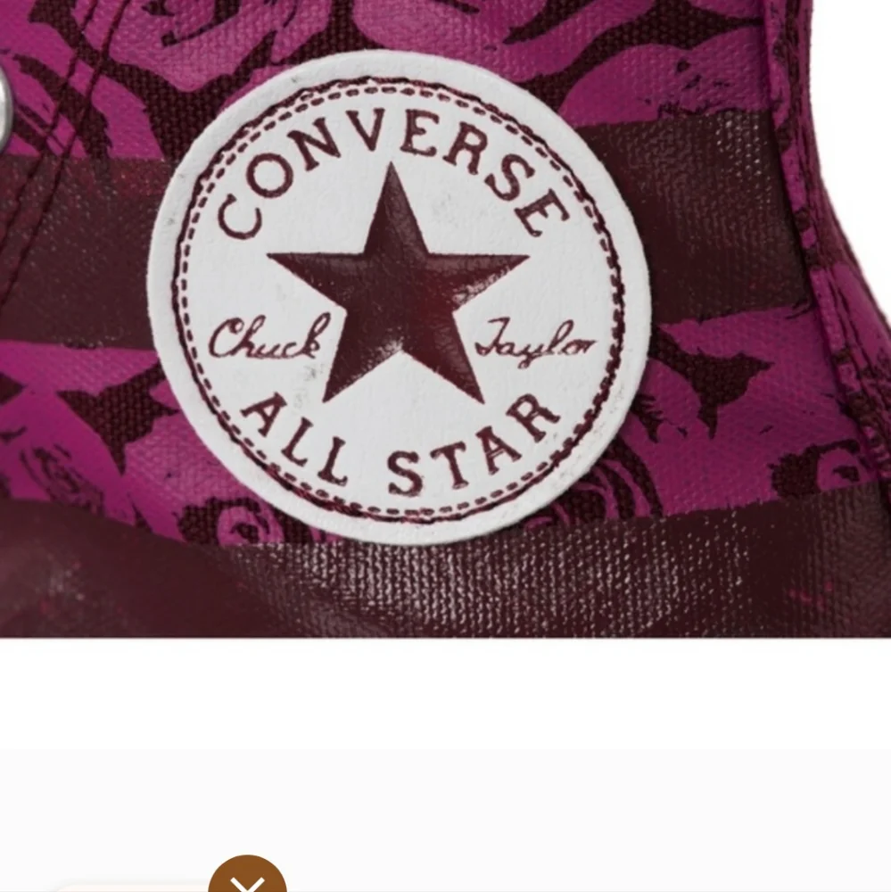 Converse Women's Floral Burgundy High-Tops